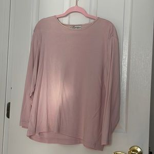 Pink basic long sleeve shirt